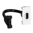LEGRAND - Base audio y vídeo Mosaic - HDMI tipo A - preconectorizada - 1 módulo - Blanco