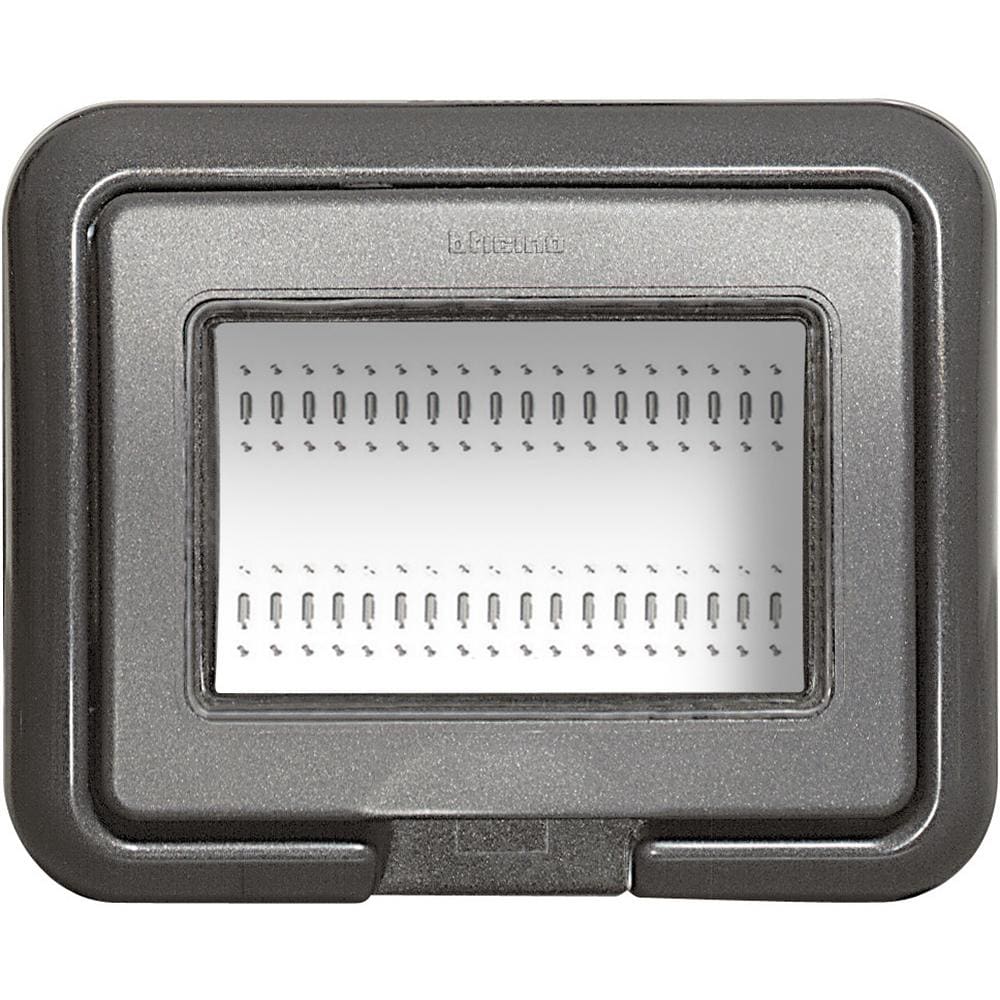 BTICINO - Tapa Idrobox con IP55 Antracita - 3 módulos - Para Livinglight y Luna