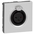 LEGRAND - Base audio Mosaic - XLR 3 polos- hembra- 2 módulos- Aluminio