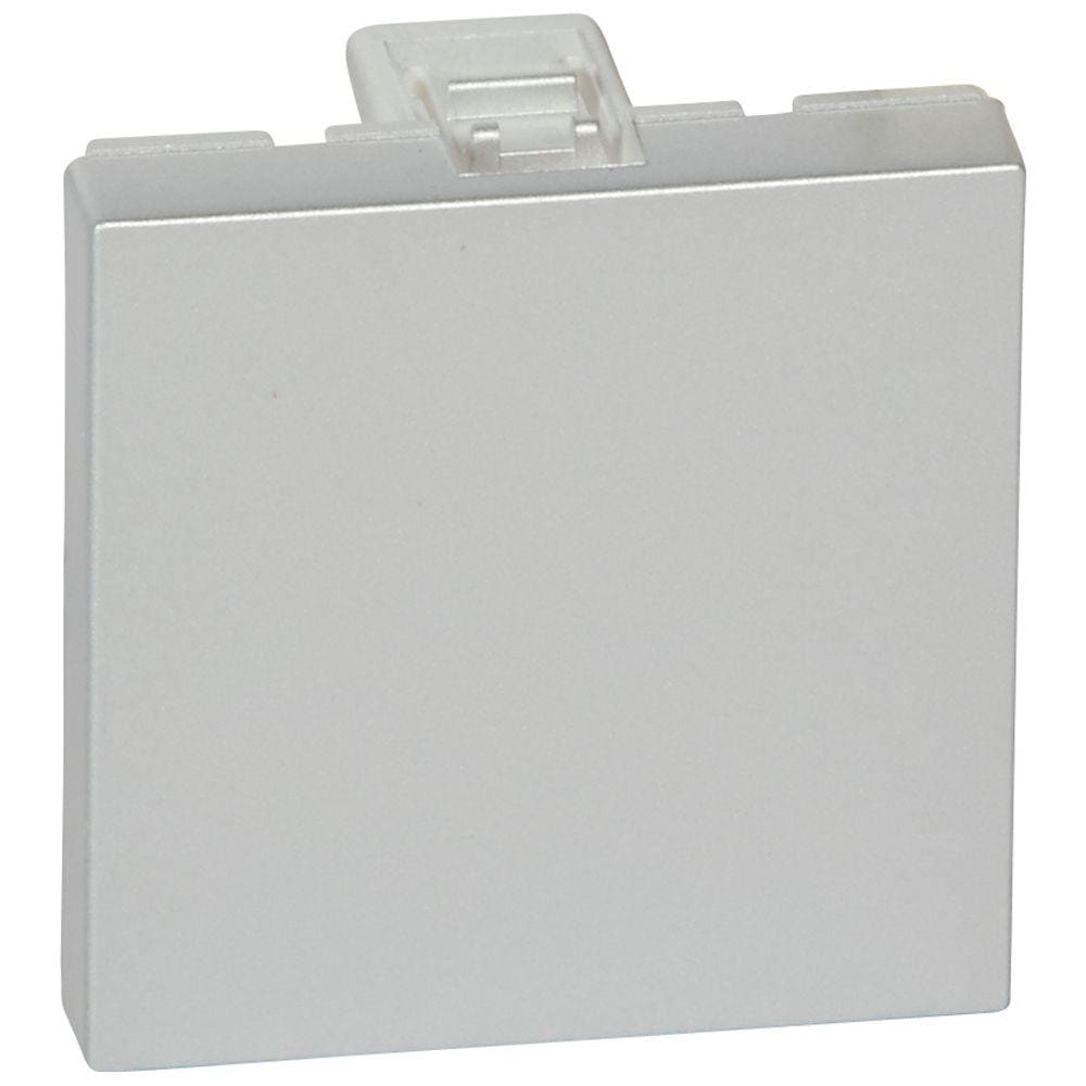 LEGRAND - Tapa ciega Mosaic - 2 módulos - Aluminio
