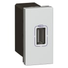 LEGRAND - Base cargador USB 1 módulo puerto único tipo A - 1.5A - 7.5W - Aluminio