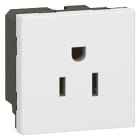 LEGRAND - Base de corriente Mosaic - estándar US - 2P+T - 2 módulos - 15 A - Blanco