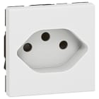 LEGRAND - Base de corriente Mosaic - estándar suizo - 2P+T - 2 módulos - tipo 13 - Blanco