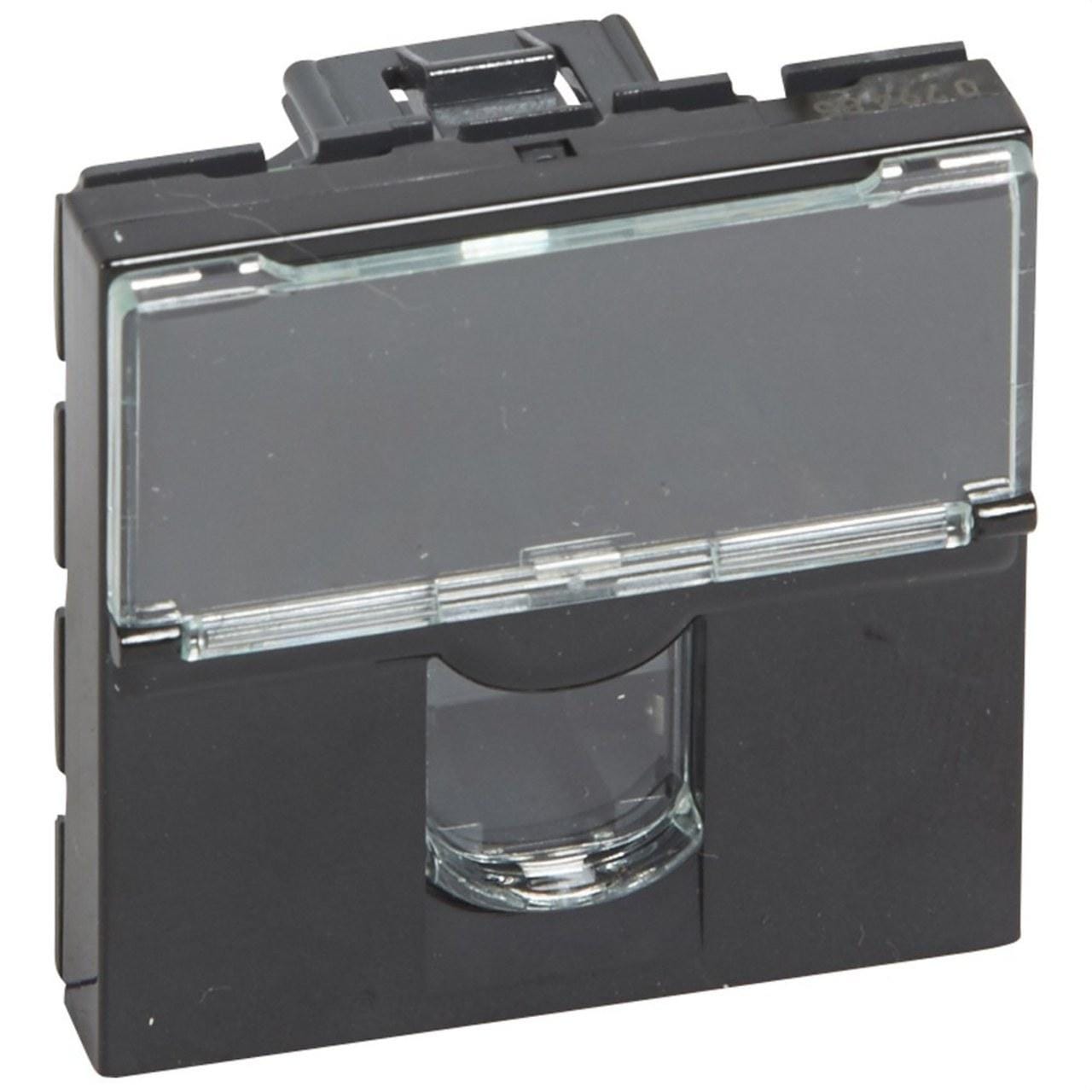 LEGRAND - Toma RJ45 categoría 6 FTP 2 módulos MOSAIC BLACK