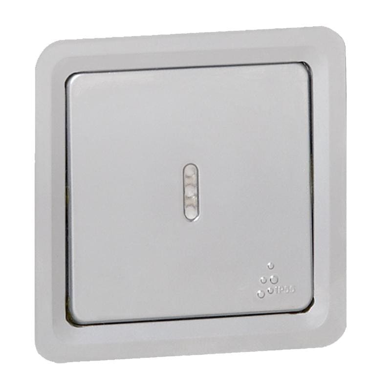 LEGRAND - Pulsador inversor luminoso Soliroc - 6A - 230 V~ - IK 10 - IP 55
