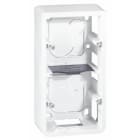 LEGRAND - Caja de superficie Mosaic - para soporte ref. 0802 52 - prof 40mm - 5 o 2x2 módulos - Vertical
