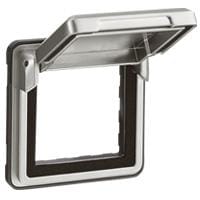 LEGRAND - Adaptador con tapa IP 55 - Soliroc - para función Mosaic 2 módulos - IK 10