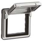 LEGRAND - Adaptador con tapa IP 55 - Soliroc - para función Mosaic 2 módulos - IK 10
