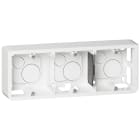 LEGRAND - Caja de superficie Mosaic - para soporte ref. 0802 53 - prof 40mm - 6/8 o 3x2 módulos - Horizontal