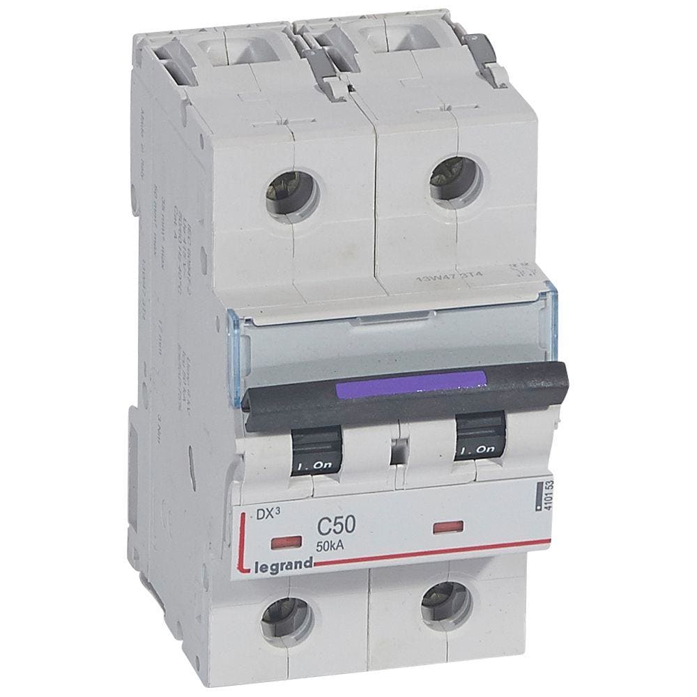 LEGRAND - Magnetotérmico DX³ 50kA - 2P - 230/400V~ - 50A - curva C
