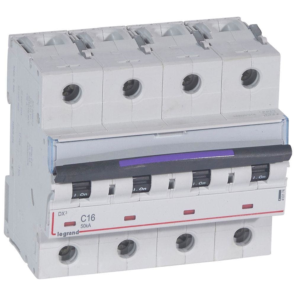 LEGRAND - Magnetotérmico DX³ 50kA - 4P - 400V~ - 16A - curva C