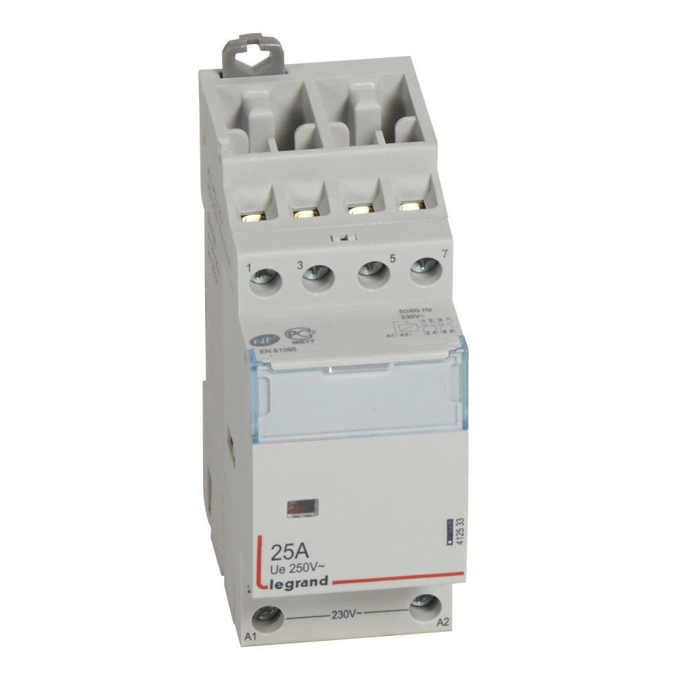 LEGRAND - Contactor con bobina 230 V~ - 4P - 400 V~ - 25A - 2NC+ 2NA- 2 módulos