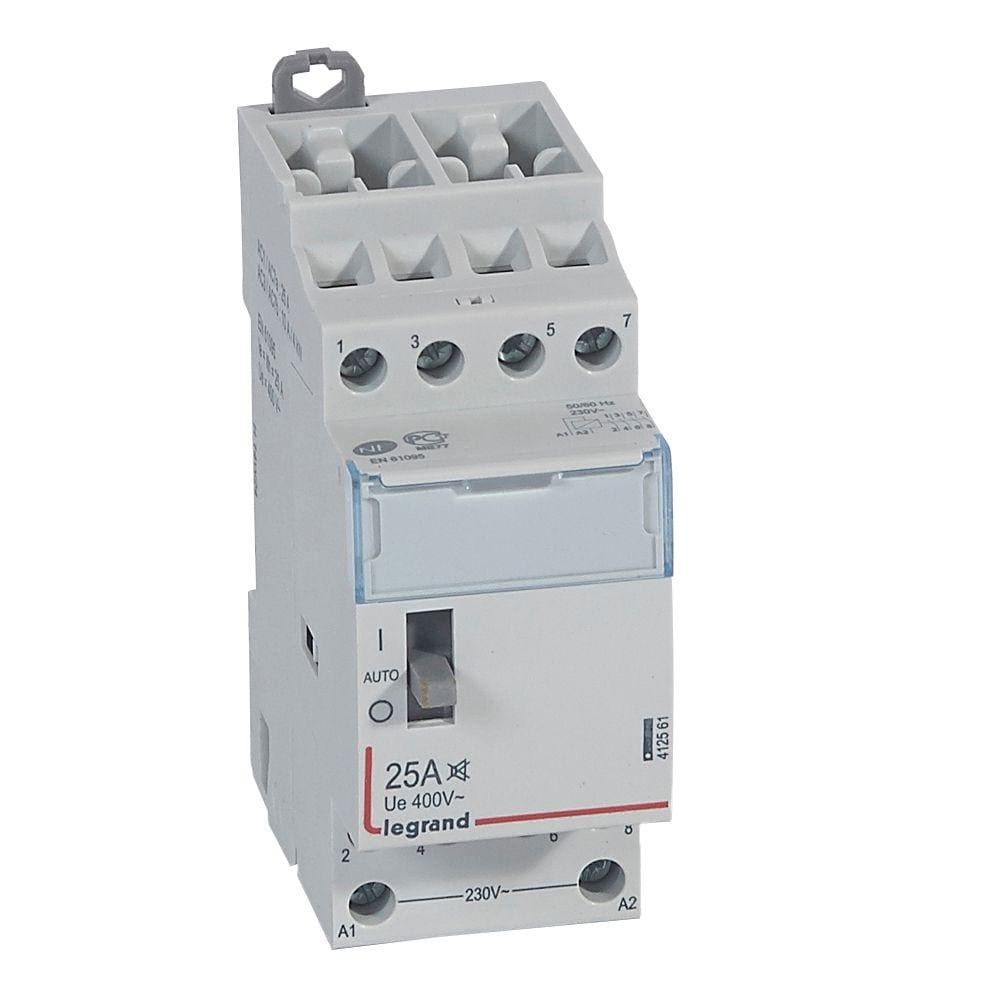 LEGRAND - Contactor silencioso con bobina 230 V~ - 4P - 400 V~/25A - 4 NA