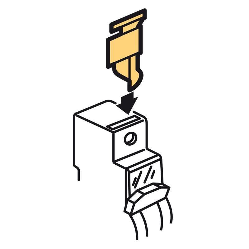 LEGRAND - Cubre tornillos precintable DX³ - 1,5 módulo/polo- 4 polos divisibles - para magnet. DX³