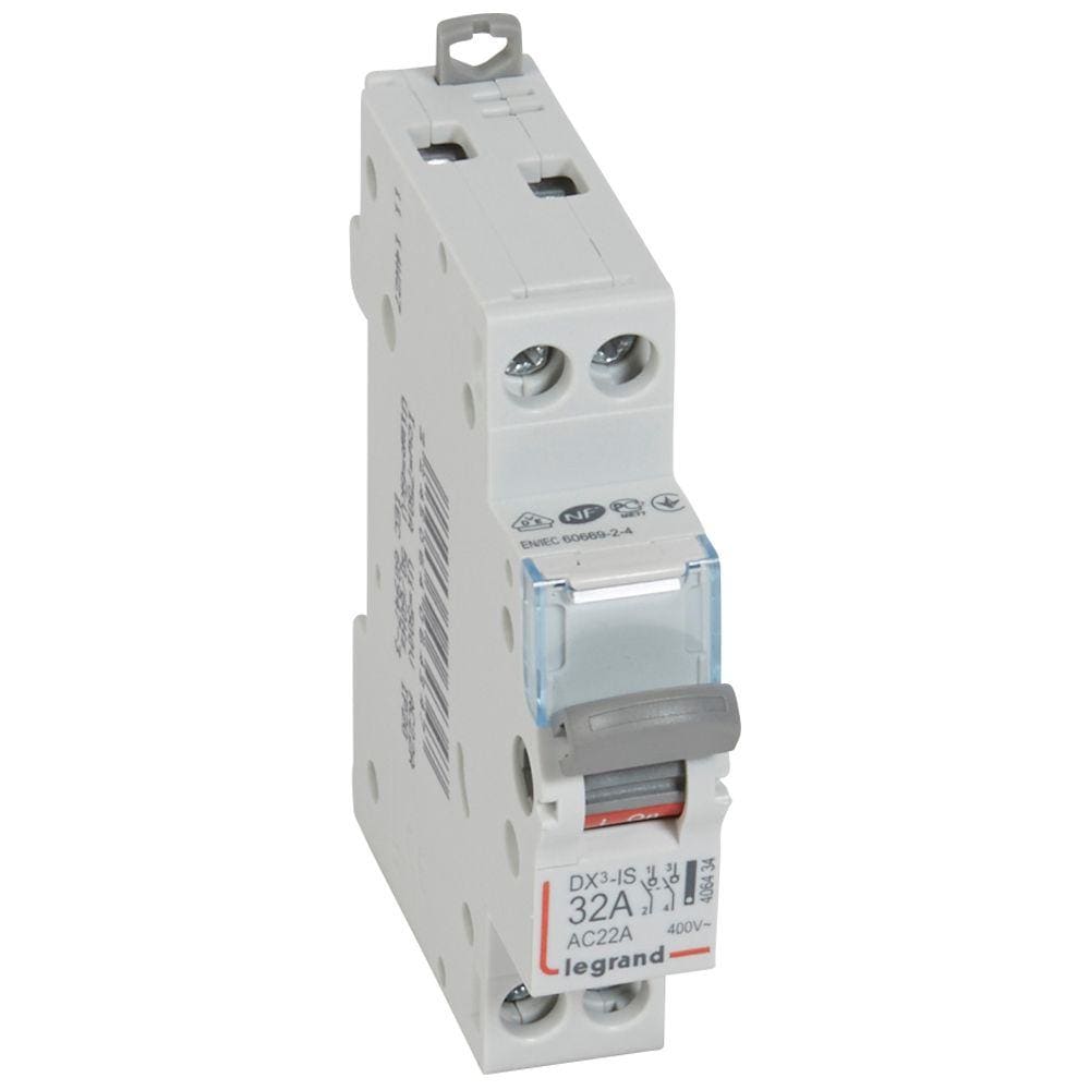 LEGRAND - Interruptor seccionador DX³ -IS - 2P - 400 V~ - 32A - 1 módulo