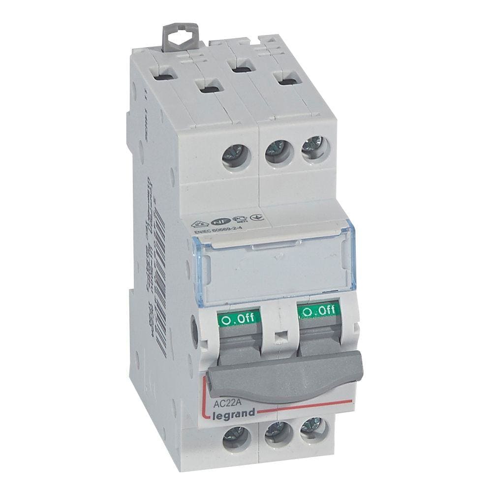 LEGRAND - Interruptor seccionador DX³ -IS - 3P - 400 V~ - 20A - 2 módulos