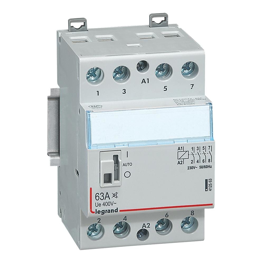 LEGRAND - Contactor silencioso con bobina 230 V~ - 4P - 400 V~/63A - 4 NA