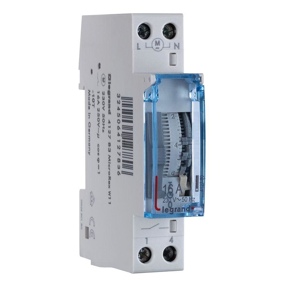 LEGRAND - Interruptor horario prog. analógico - esfera vertical - semanal - sin reserva de marcha