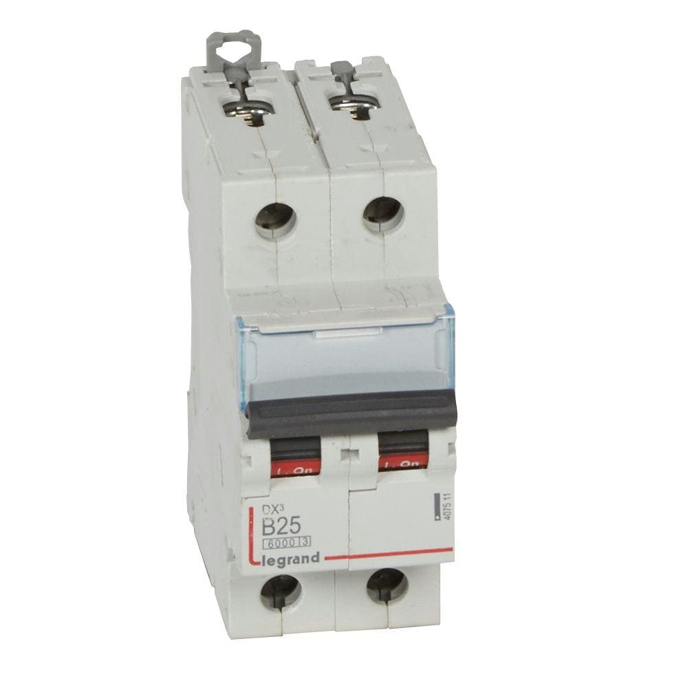 LEGRAND - Magnetotérmico DX³ 6000/10kA - 2P - 230/400V~ - 25A - curva B