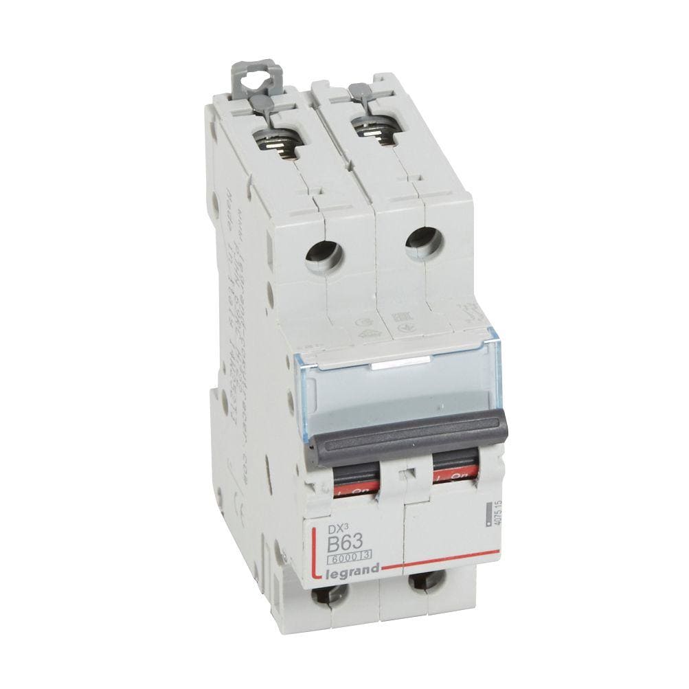 LEGRAND - Magnetotérmico DX³ 6000/10kA - 2P - 230/400V~ - 63A - curva B