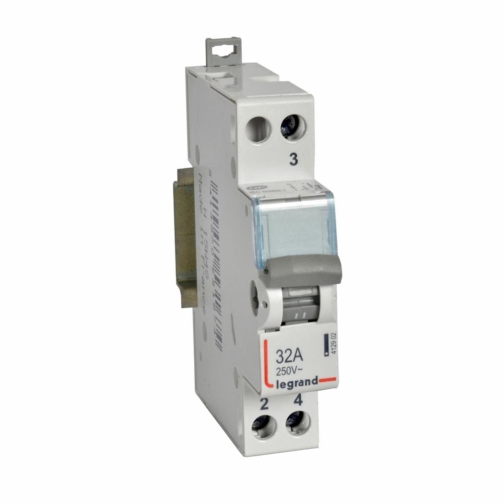 LEGRAND - Conmutador 3 posiciones con punto medio - 1 contacto 32A- 250 V~ - 1 módulo