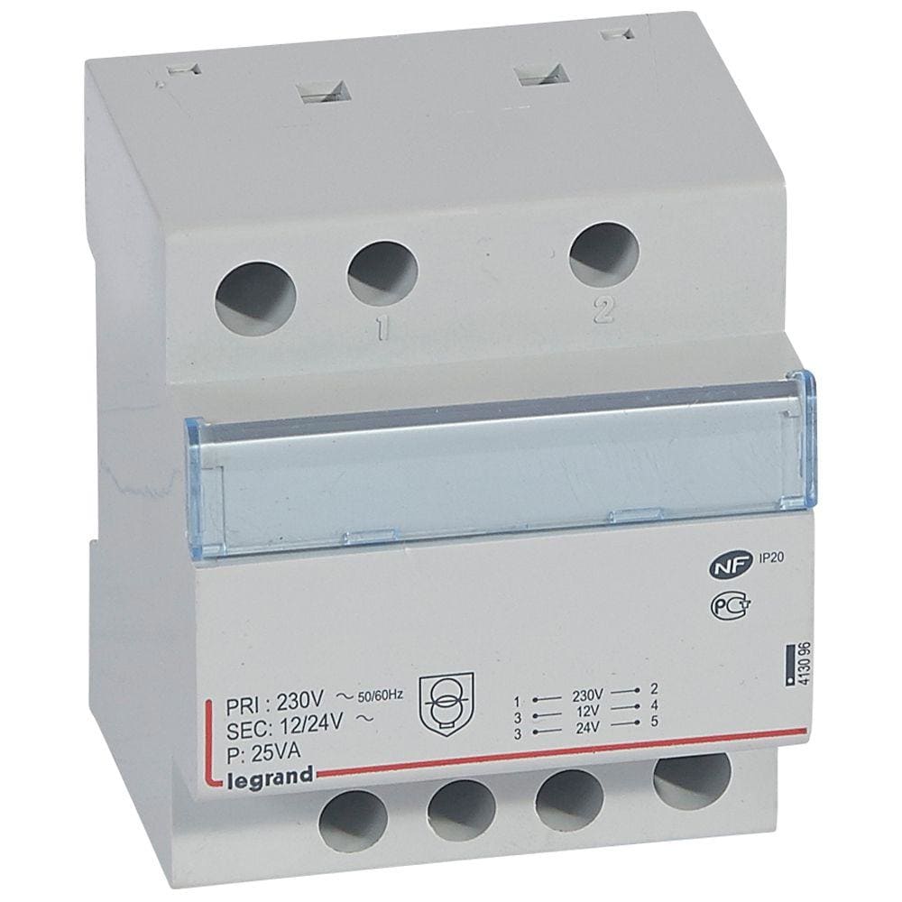 LEGRAND - Transformador de seguridad - 230 V/12 o 24V - 25VA