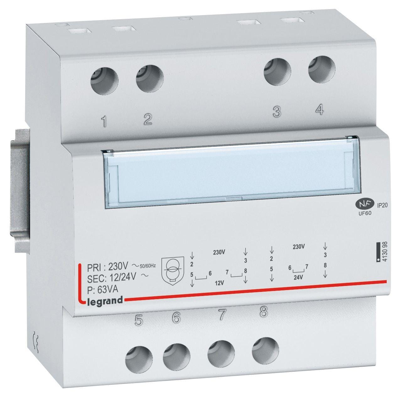 LEGRAND - Transformador de seguridad - 230 V/12 o 24V - 63VA
