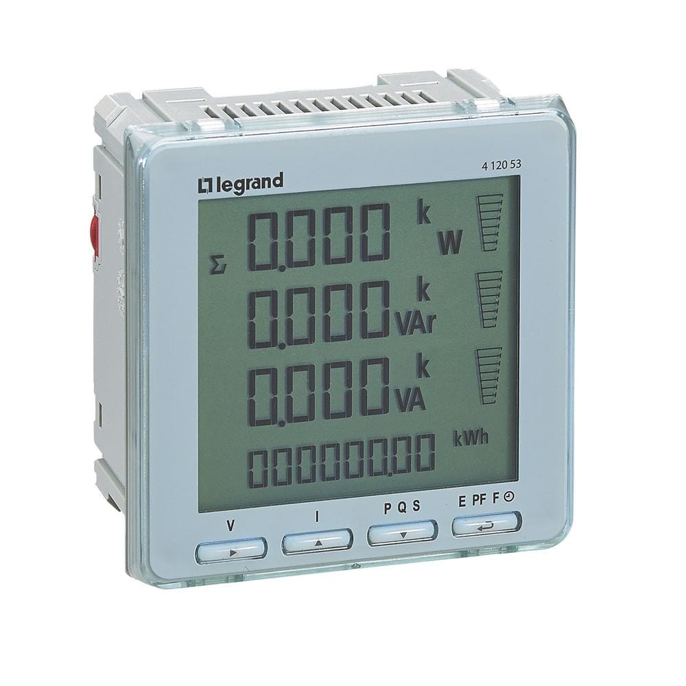 LEGRAND - Central de medida EMDX³ Premium - salida por impulsos y Modbus RS485 - 96x96mm - Pantalla LCD