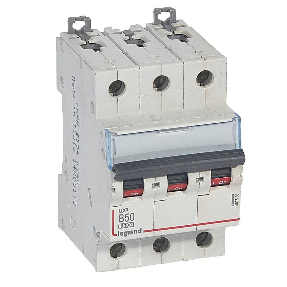 LEGRAND - Magnetotérmico DX³ 6000/10kA - 3P - 400V~ - 50A - curva B