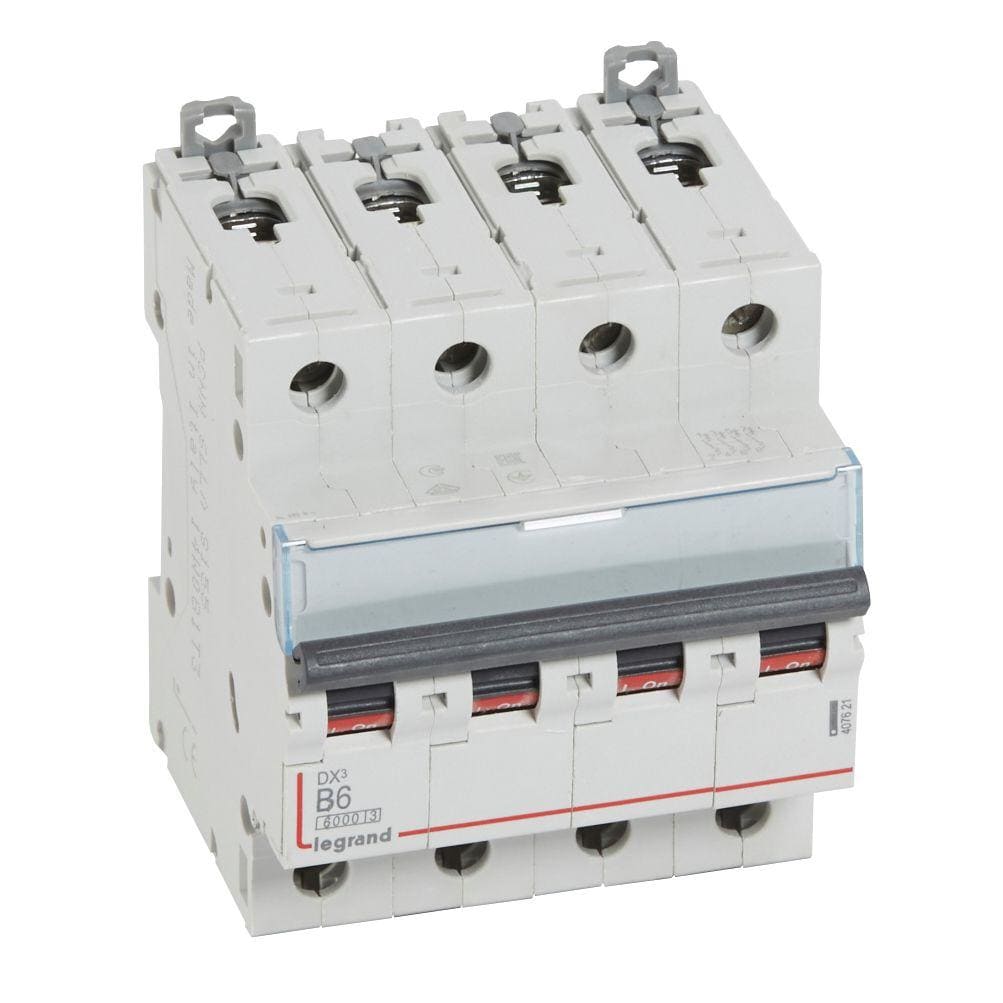 LEGRAND - Magnetotérmico DX³ 6000/10kA - 4P - 400V~ - 6A - curva B