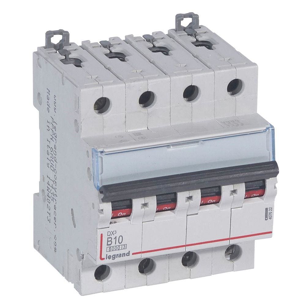 LEGRAND - Magnetotérmico DX³ 6000/10kA - 4P - 400V~ - 10A - curva B