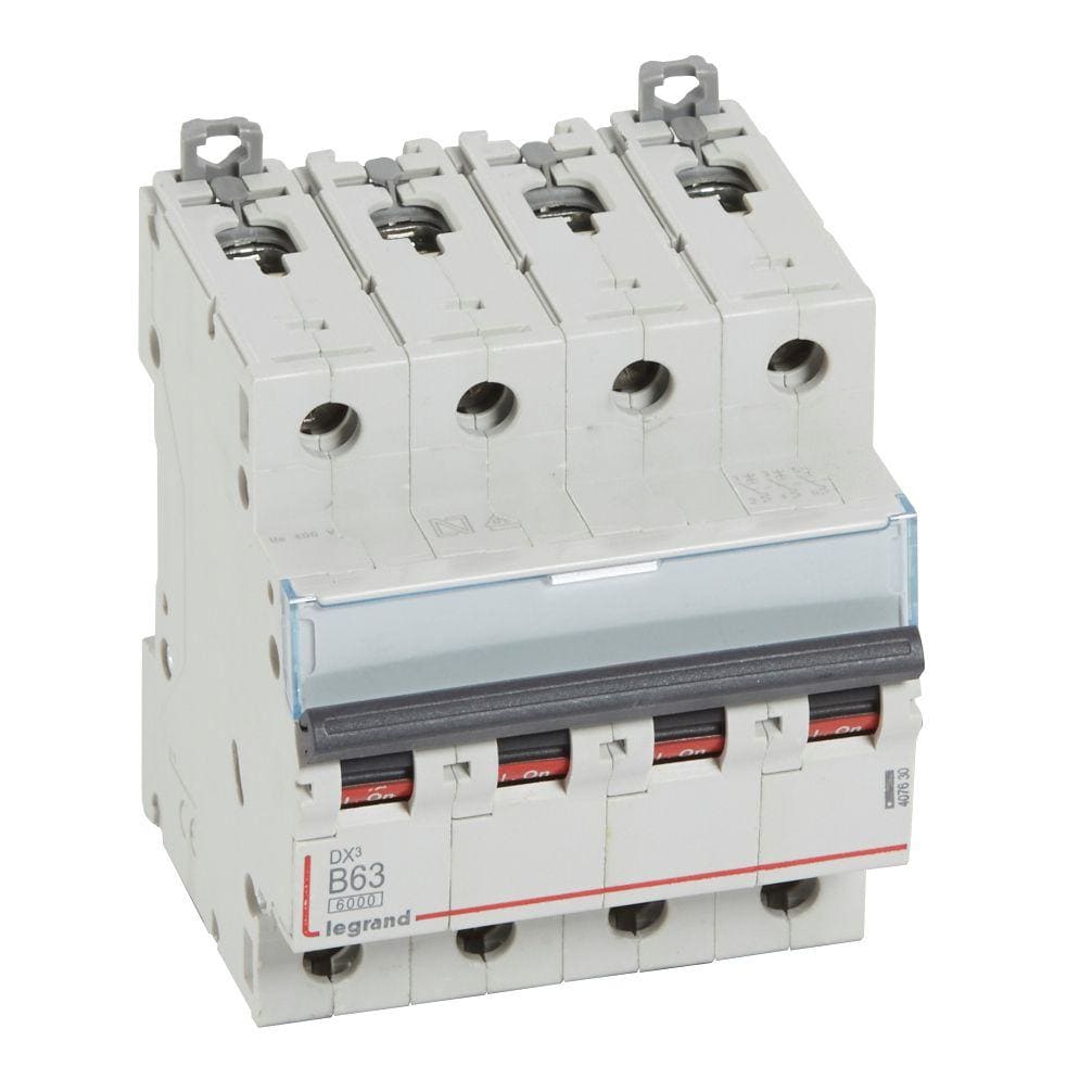 LEGRAND - Magnetotérmico DX³ 6000/10kA - 4P - 400V~ - 63A - curva B