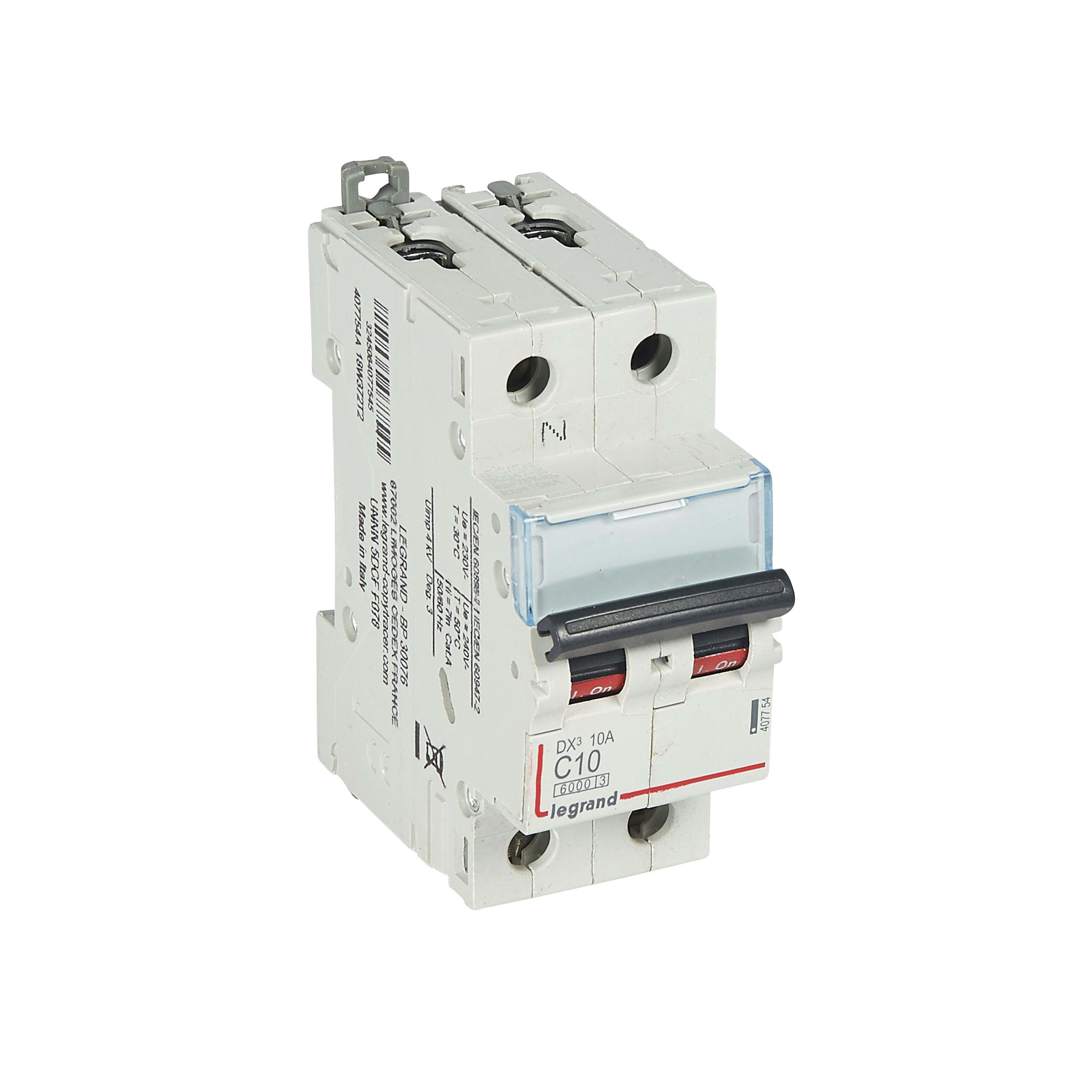 LEGRAND - Magnetotérmico DX³ 6000/10kA - 1P+N - 230V~ - 10A - curva C