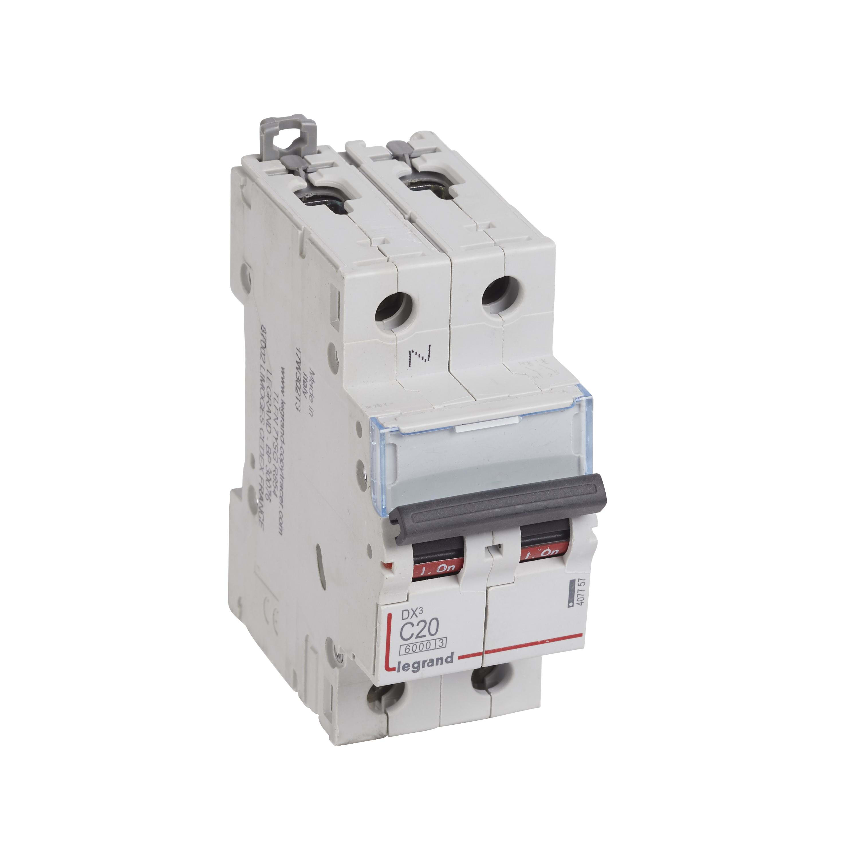 LEGRAND - Magnetotérmico DX³ 6000/10kA - 1P+N - 230V~ - 20A - curva C