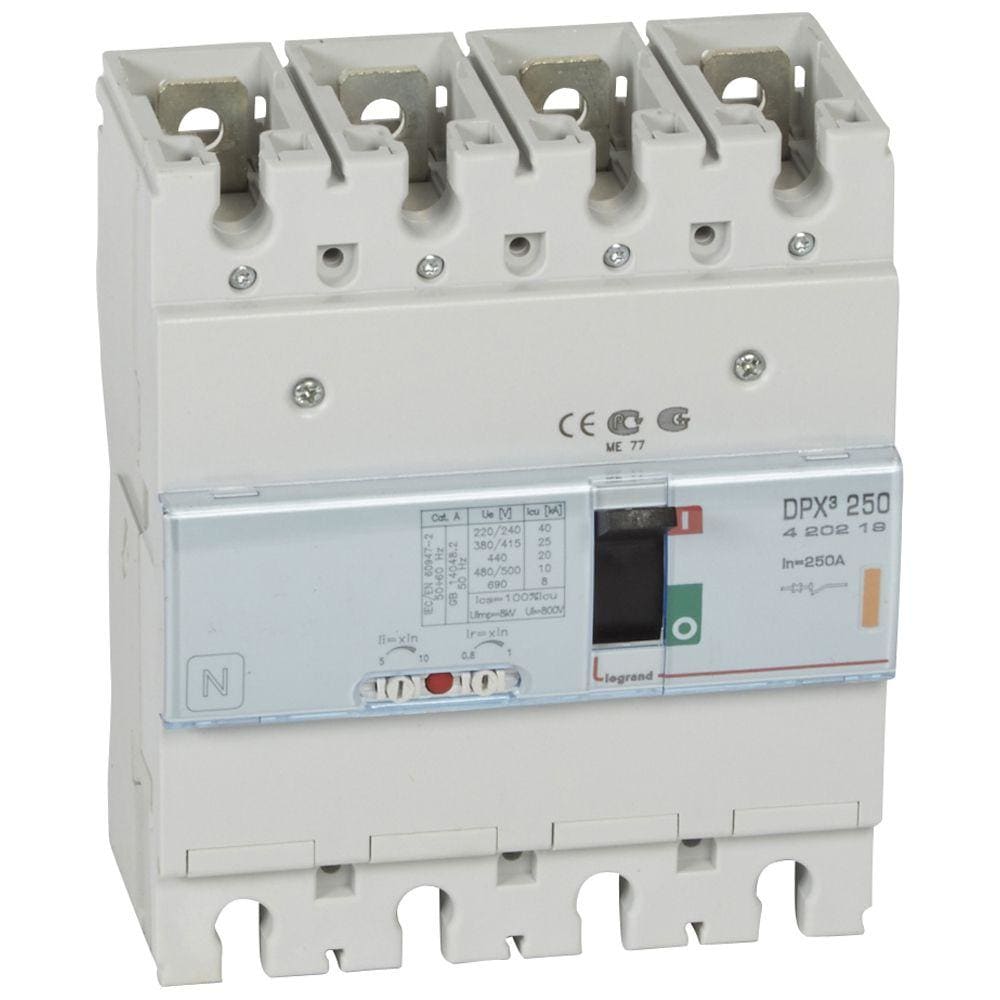 LEGRAND - Automático MCCB DPX³ 250 - magnetotérmico - 4P - Icu 25 kA (400 V~) - In 250A