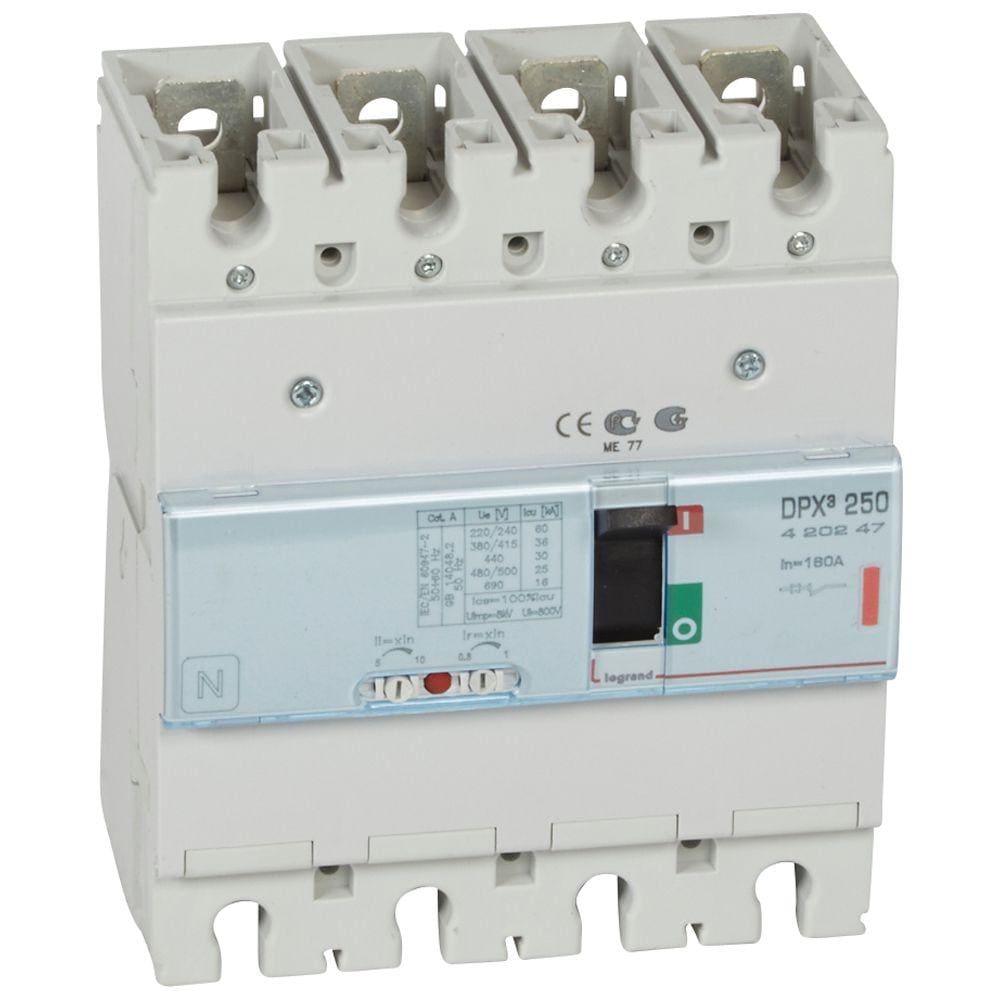 LEGRAND - Automático MCCB DPX³ 250 - magnetotérmico - 4P - Icu 36 kA (400 V~) - In 160A