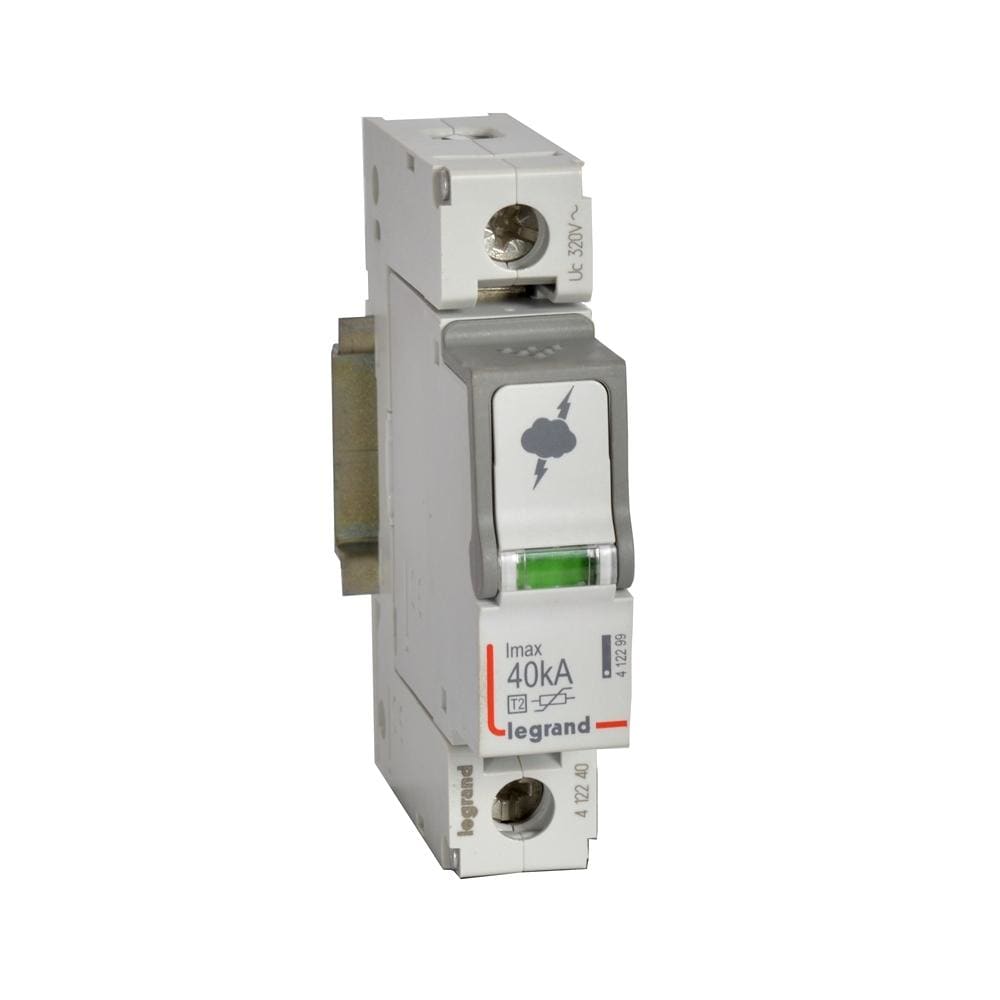 LEGRAND - Limitador de sobretensiones T2 - Imax 40 kA/polo - 1P - 320VA - 1 módulo