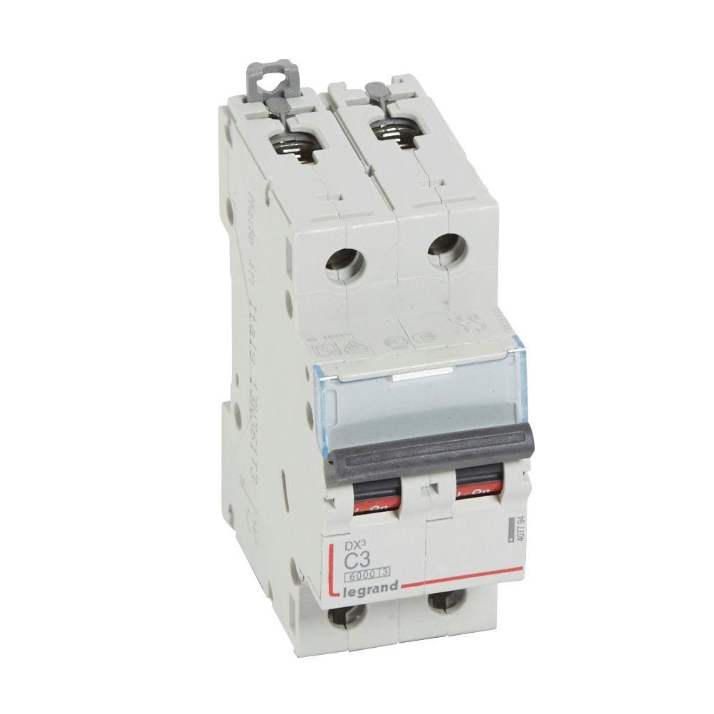 LEGRAND - Magnetotérmico DX³ 6000/10kA - 2P - 230/400V~ - 3A - curva C