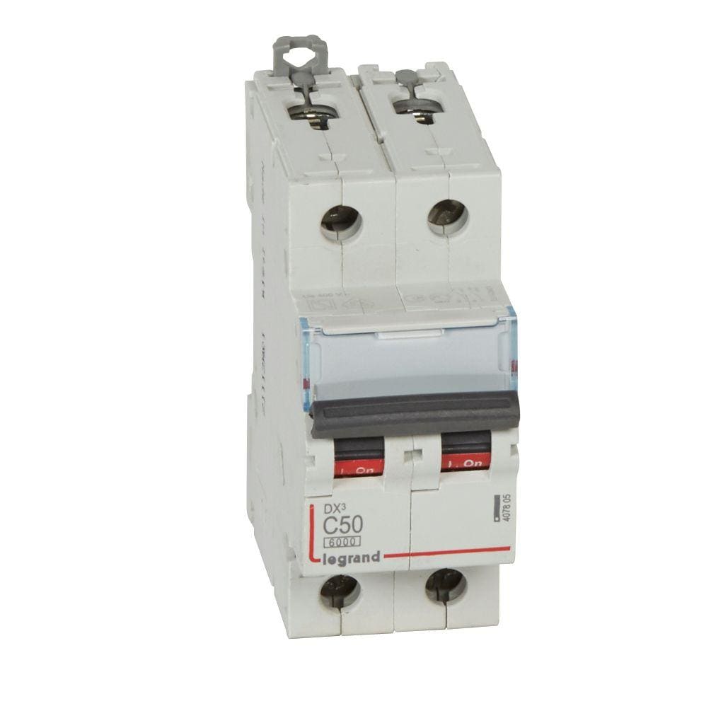 LEGRAND - Magnetotérmico DX³ 6000/10kA - 2P - 230/400V~ - 50A - curva C