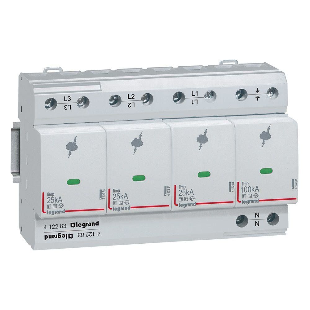 LEGRAND - Limitador de sobretensiones - inst. muy alto riesgo -T1 -Iimp 25 kA/polo-3P+N