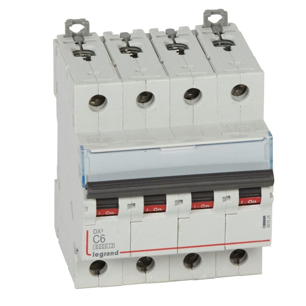 LEGRAND - Magnetotérmico DX³ 6000/10kA - 4P - 400V~ - 6A - curva C