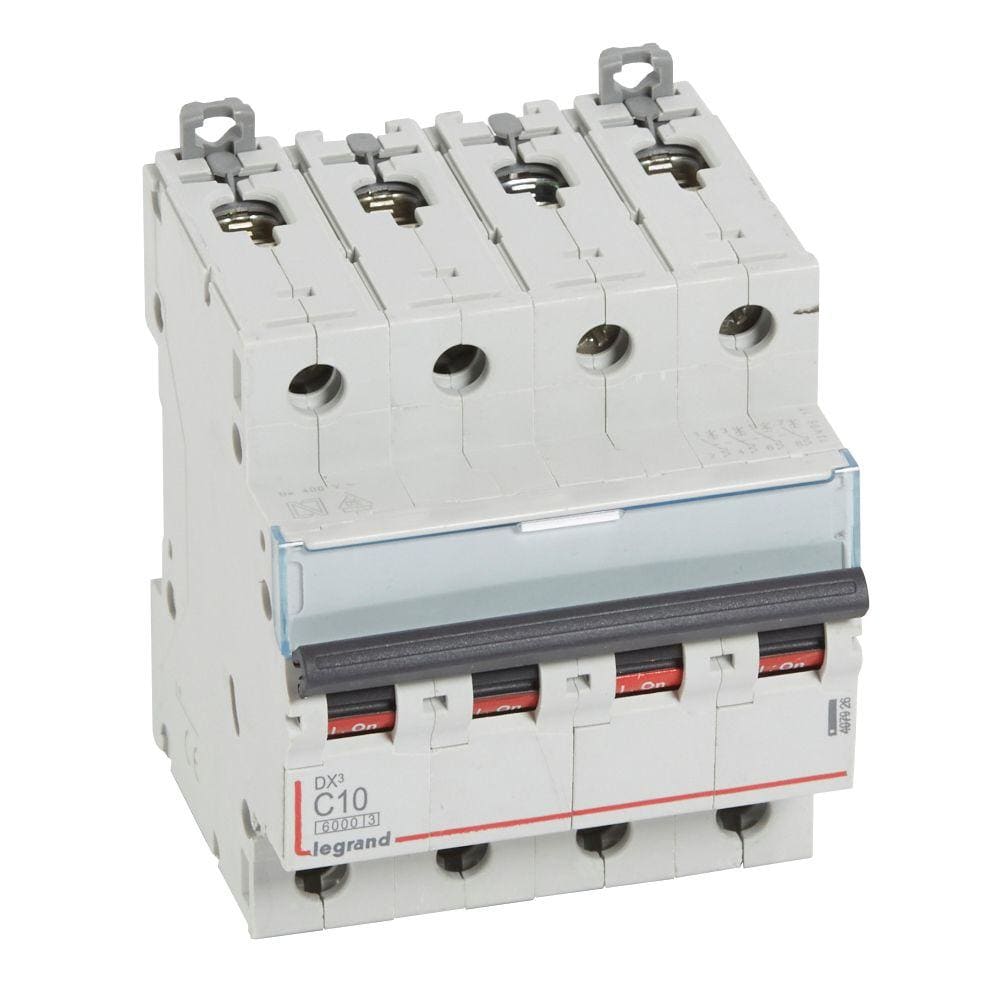 LEGRAND - Magnetotérmico DX³ 6000/10kA - 4P - 400V~ - 10A - curva C