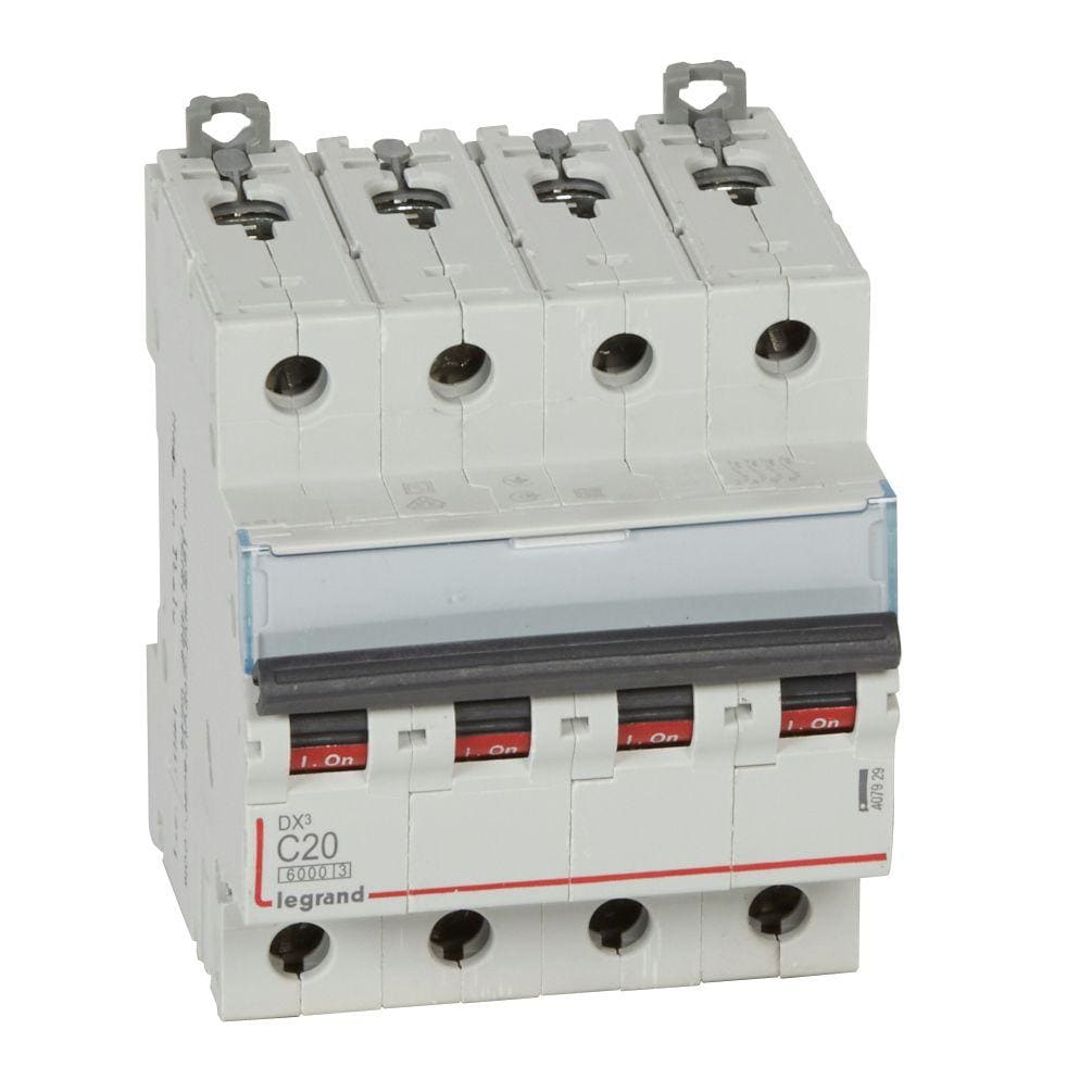 LEGRAND - Magnetotérmico DX³ 6000/10kA - 4P - 400V~ - 20A - curva C