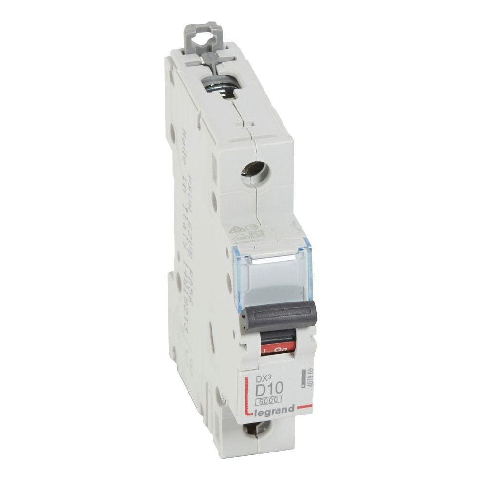 LEGRAND - Magnetotérmico DX³ 6000/10kA - 1P - 230/400V~ - 10A - curva D