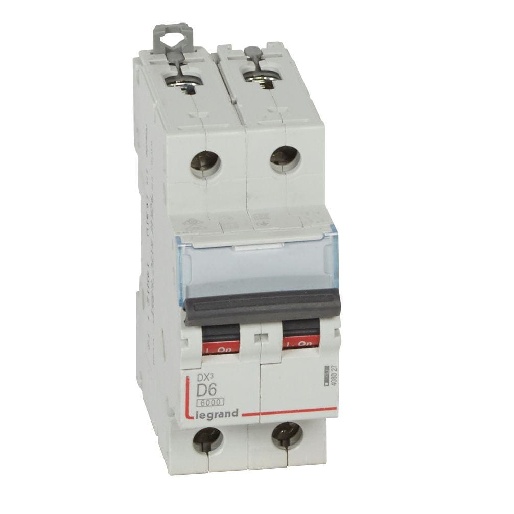 LEGRAND - Magnetotérmico DX³ 6000/10kA - 2P - 230/400V~ - 6A - curva D
