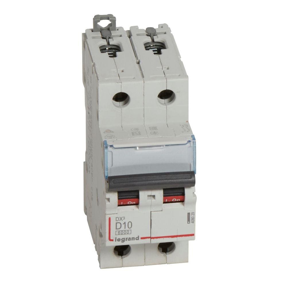 LEGRAND - Magnetotérmico DX³ 6000/10kA - 2P - 230/400V~ - 10A - curva D