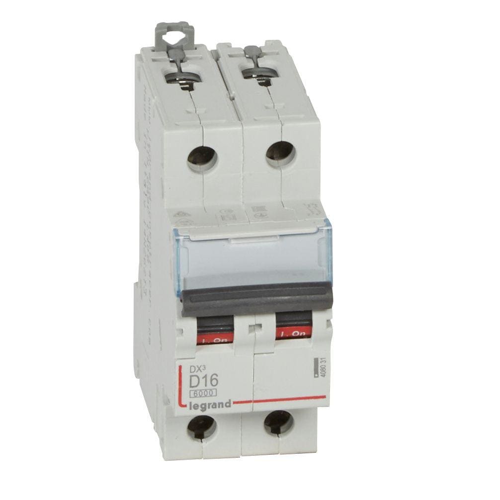 LEGRAND - Magnetotérmico DX³ 6000/10kA - 2P - 230/400V~ - 16A - curva D
