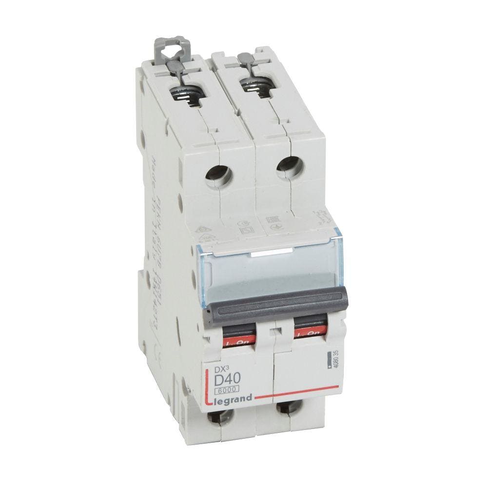 LEGRAND - Magnetotérmico DX³ 6000/10kA - 2P - 230/400V~ - 40A - curva D