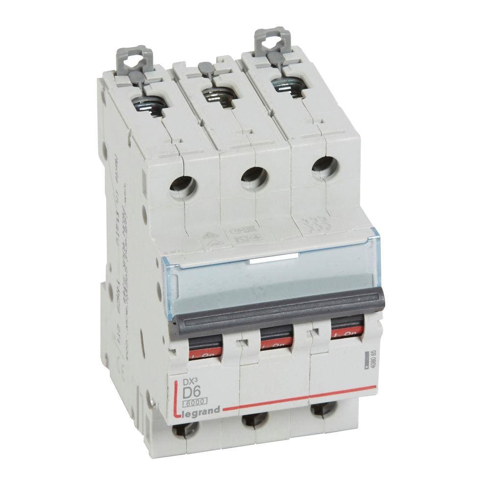 LEGRAND - Magnetotérmico DX³ 6000/10kA - 3P - 400V~ - 6A - curva D