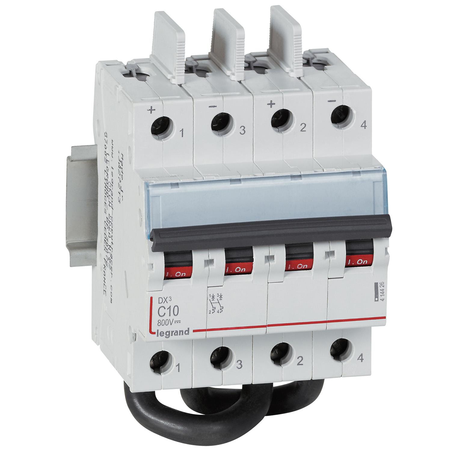 LEGRAND - Interruptor automático DX³ - 4,5 kA - 800 V= -2P - 10A - 4 módulos